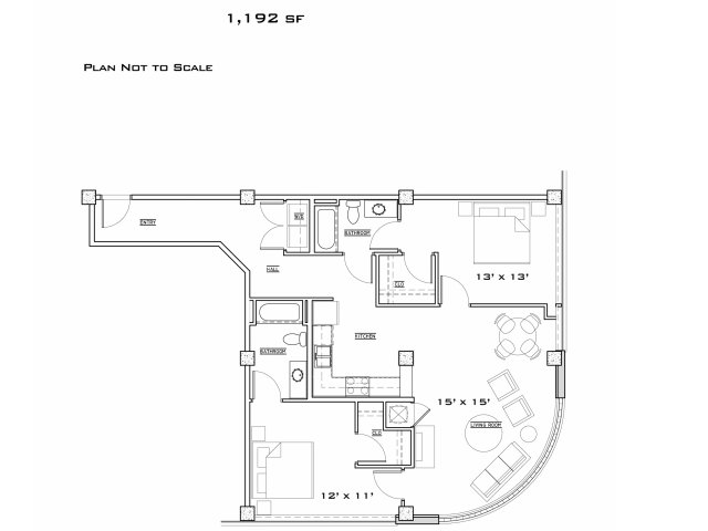 Two Bedroom Loft - Blue Plate Artist Lofts