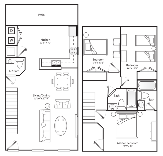 Floorplan - Riverside Manor Apartments