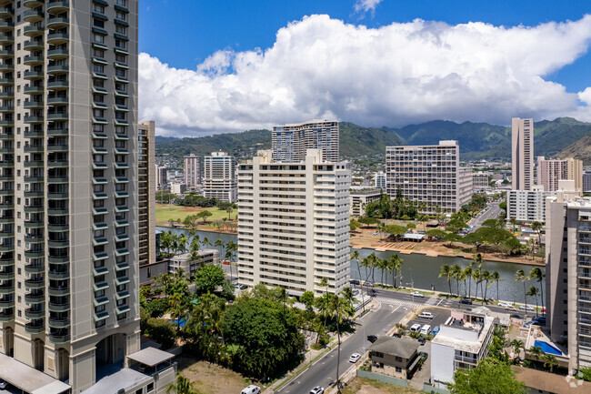 Aerial Photo - Waikiki Twin Towers