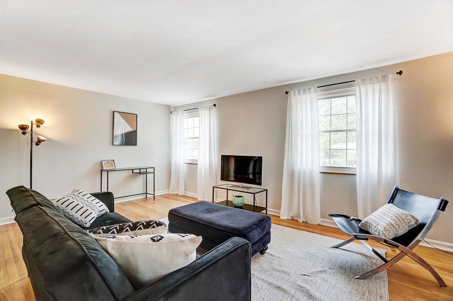 Desk in living room (desk could also be moved to a bedroom or dining room for a dedicated workspace) - 531 Norway Ave