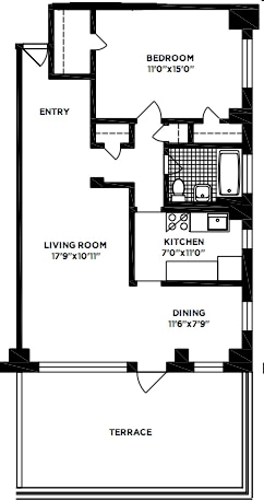 1BR/1BA - 178  Clinton Street