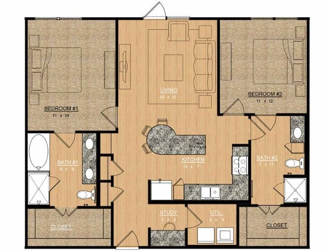 Floorplan - Magnolia at Bishop Arts