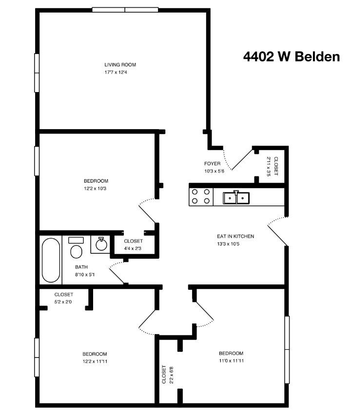 Floor Plan - 4402 W Belden St