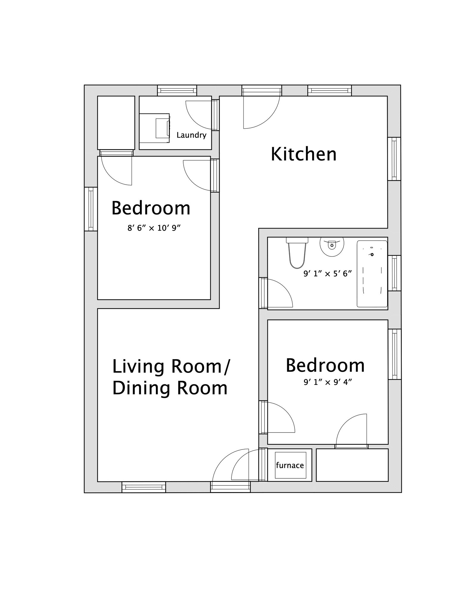 Floor Plan - 4737 N Maplewood Ave