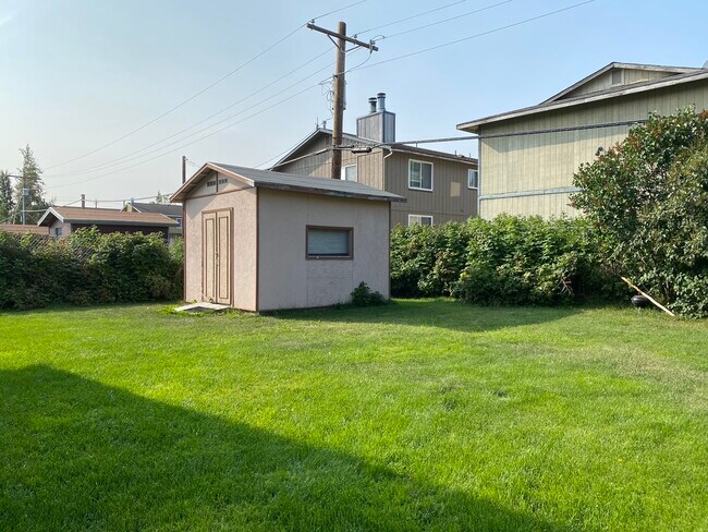 Backyard w/ raspberries - 917 E 46th Ct