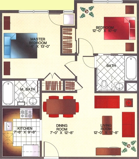 Floorplan - Pleasantview Apartments