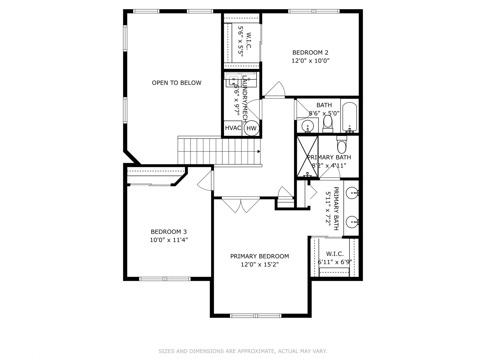 Floor Plan Second Floor - 106 Dorshire Ct