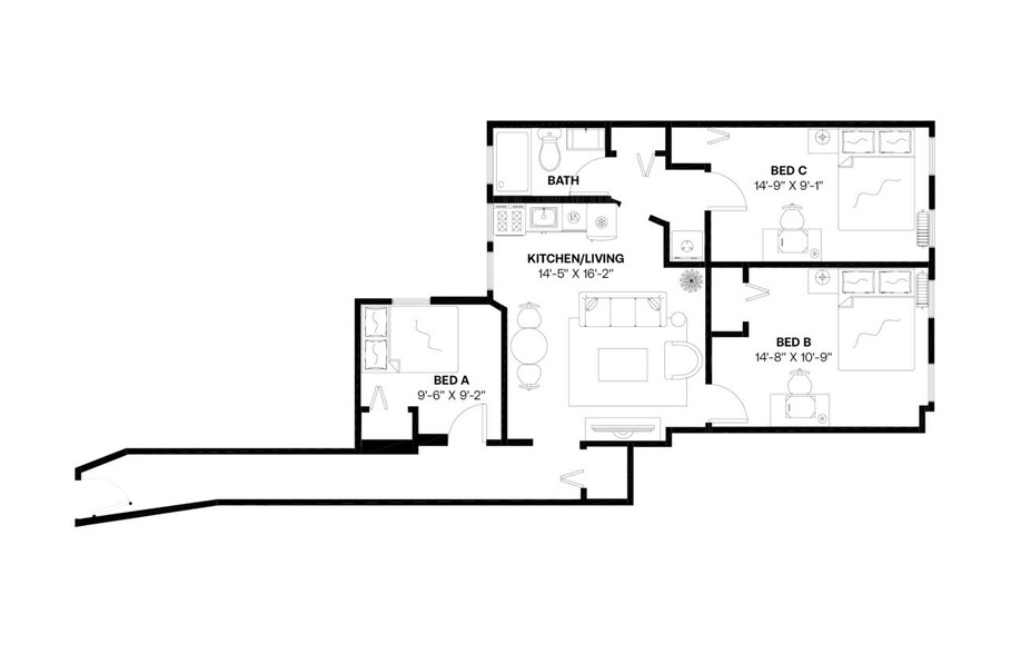 Building Photo - Private bedroom in 3 bed/1 bath Home