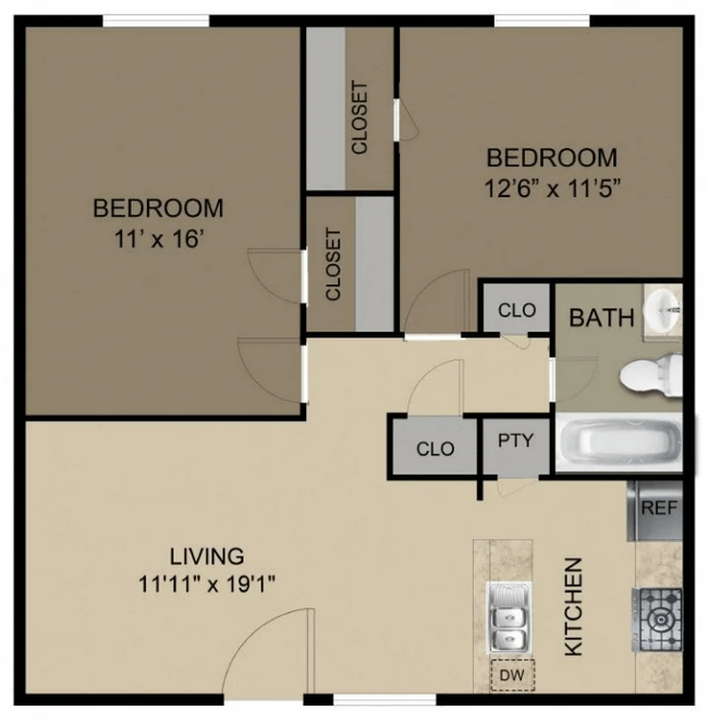 Floorplan - Briar Cove Apartments