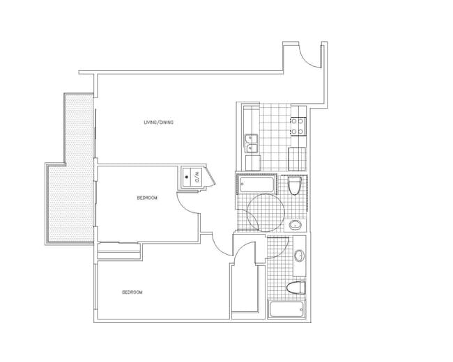 Revello 2x2 floor plan PR SM Revello LLC - PR SM Revello LLC
