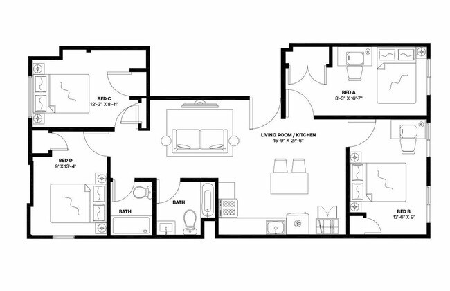 Building Photo - Room in Shared 4 bed/2 bath home