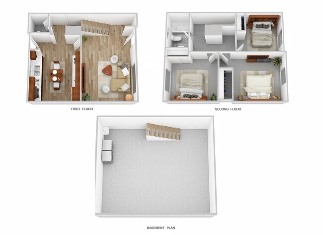 3 Bedroom 1.5 Bath Floorplan - Carolina Flatz