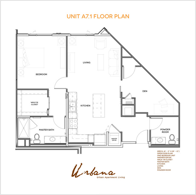 A7 Floorplan - Urbana Chula Vista Luxury Apartments