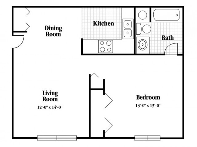 One Bedroom, One Bath - Kimbrook Manor