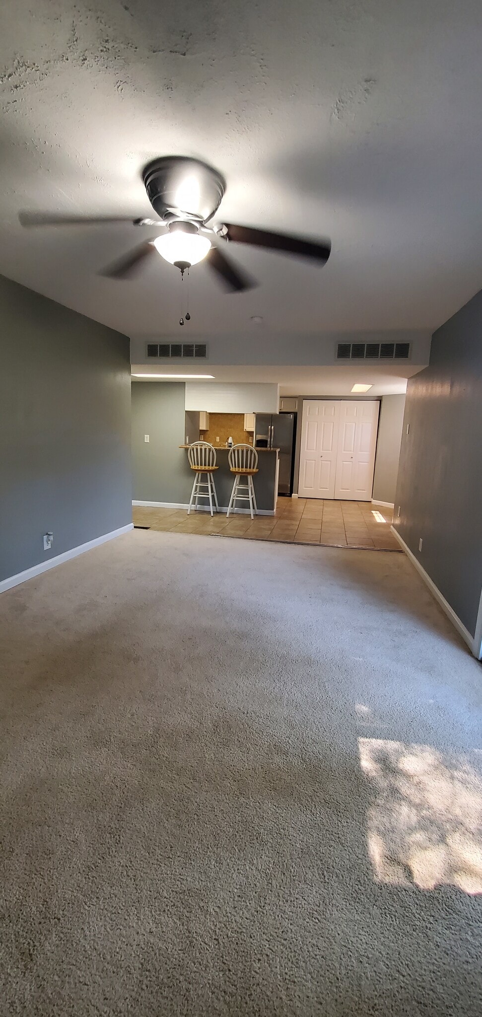 Living room/dining room looking into kitchen area. - 313 Britanna Dr