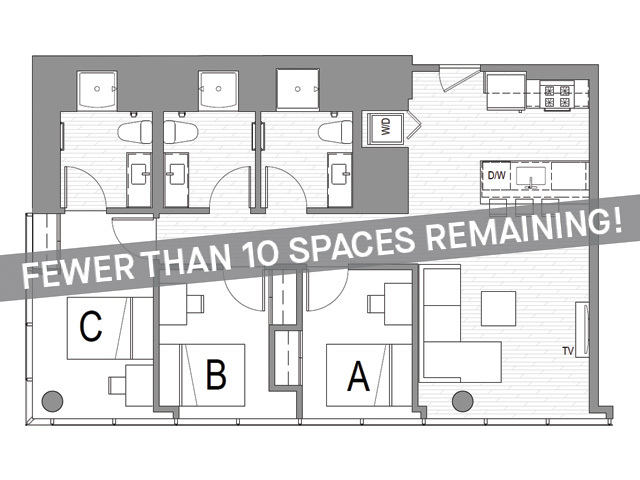 3x3 B - Fewer than 10 Spaces Remaining! - Student | Rise at Riverfront Crossings