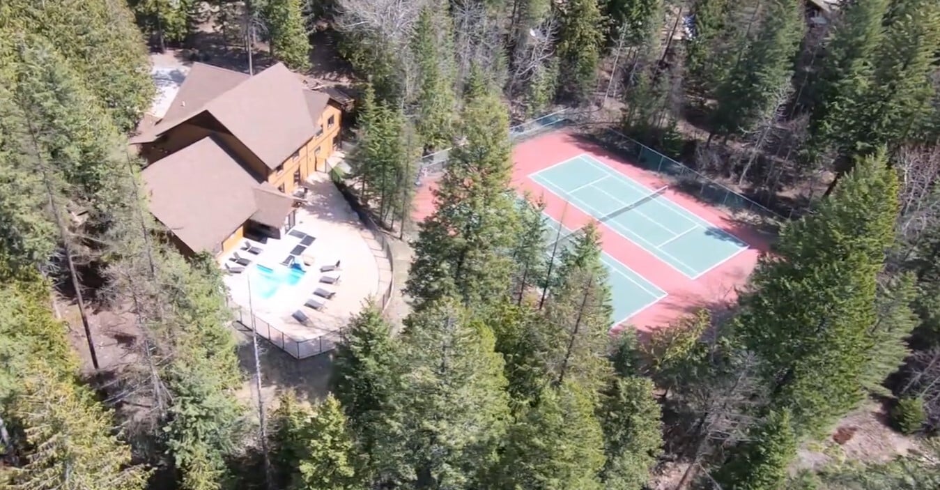 Aerial view of Aquatics Facility onsite - 3000 Big Mountain Rd