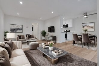 Staged living room - 14th Street Apartments