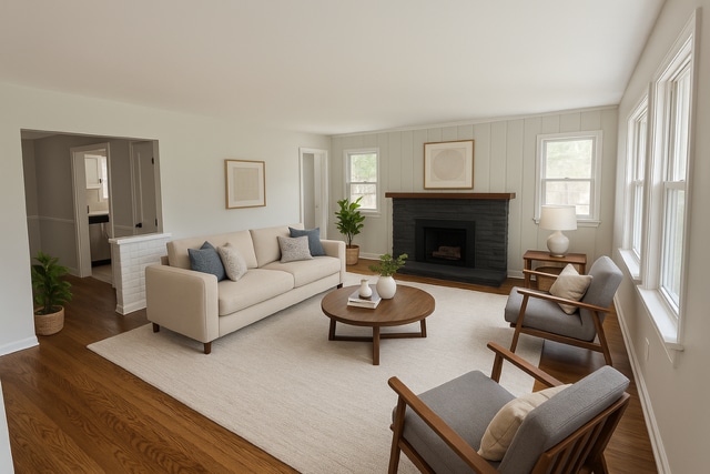 AI rendering of how it could be decorated (decor/furniture is NOT in the home) - 111 Woodmore Ave