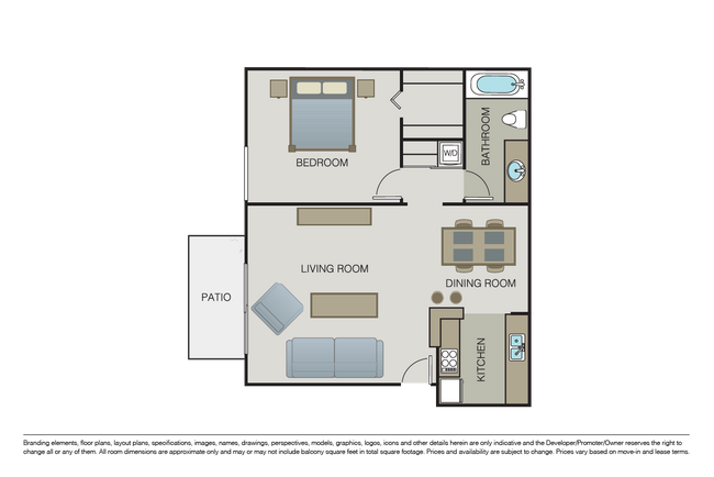 1 Bed 1 Bath (B1) - CentrePointe