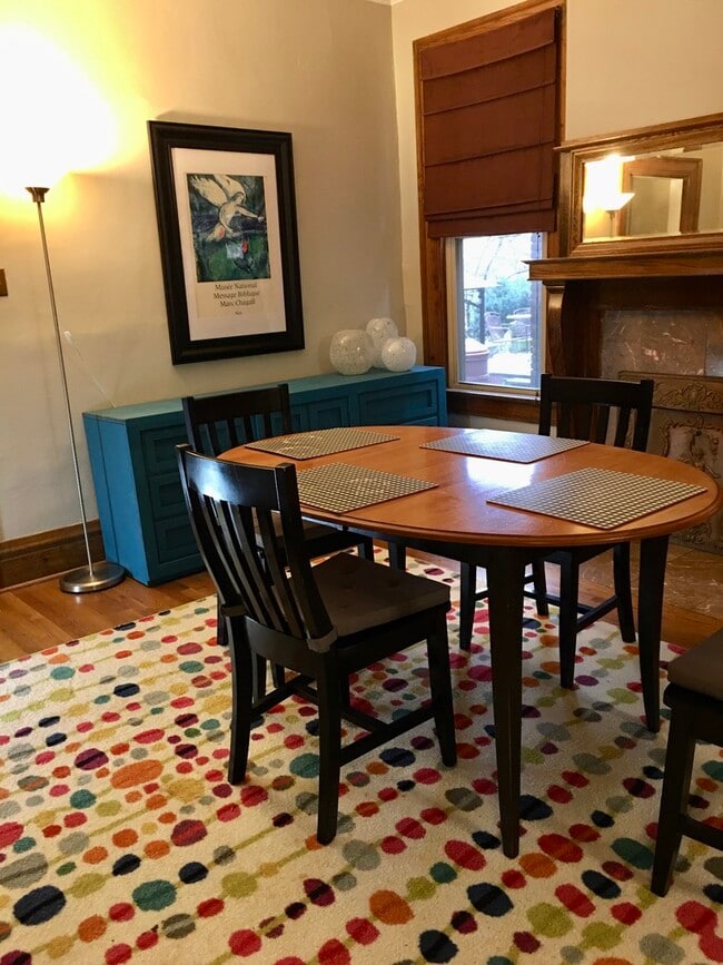 Separate diningroom with marble fireplace - 1478 Bryden Rd