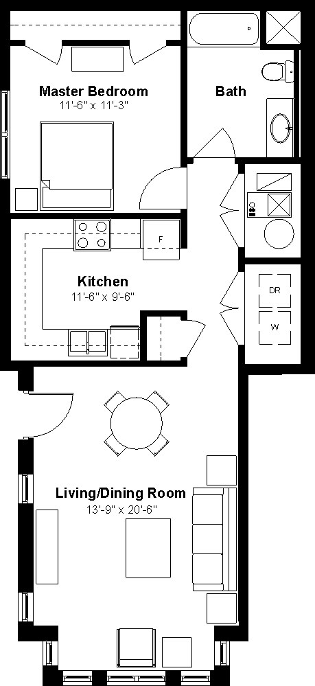 1BR/1BA - Emerson Square Apartments