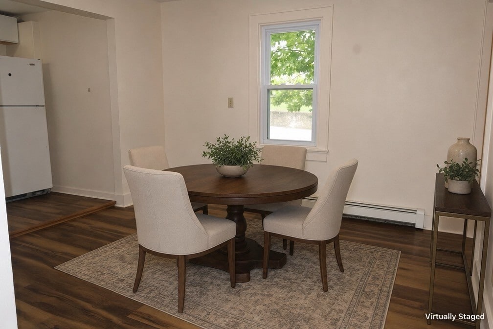 Virtually staged Dining Room - 85 Court St