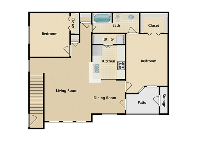 Floorplan - Stonebriar Apartment Homes
