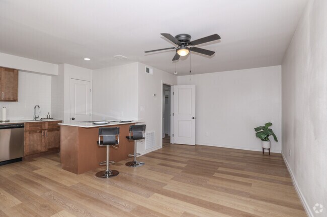 1BR, 1BA - 570 SF - Remodeled - Living Area - Monterey Apartments