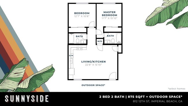 Floorplan - Sunnyside Apartments | Coastal Living in Imperial Beach