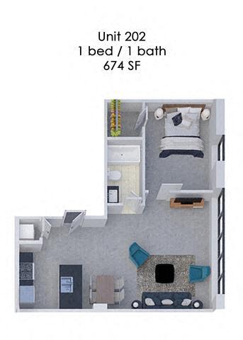 Floorplan - Fording Flats - All Utilities Included