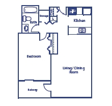 1BR/1BA - Parkview Tower & Square