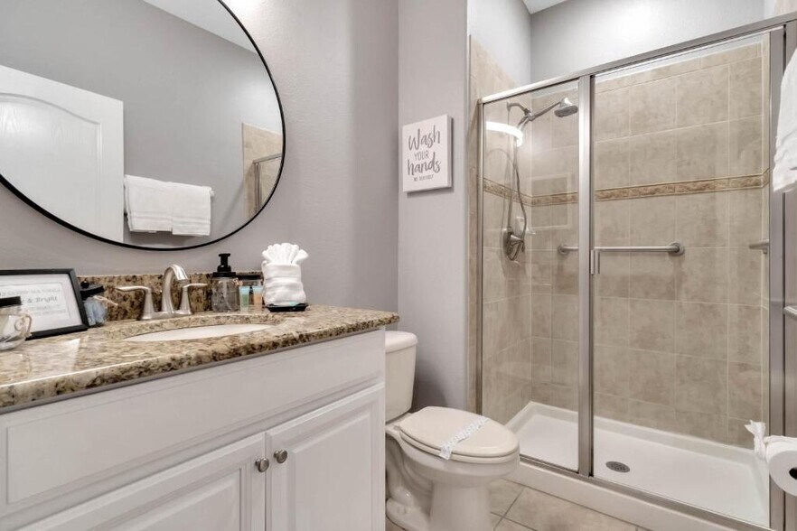 1st Fl Full Bathroom w/Walk in Shower and Grab Bars - 8966 Sugar Palm Rd