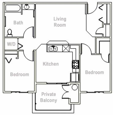 2BR/1BA - Vineyard Suites At Indian Creek