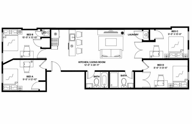 Building Photo - Room in Shared 4 bed/2 bath home