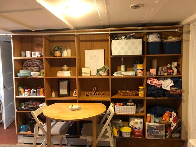 Wall of shelves - 40 Sumner St