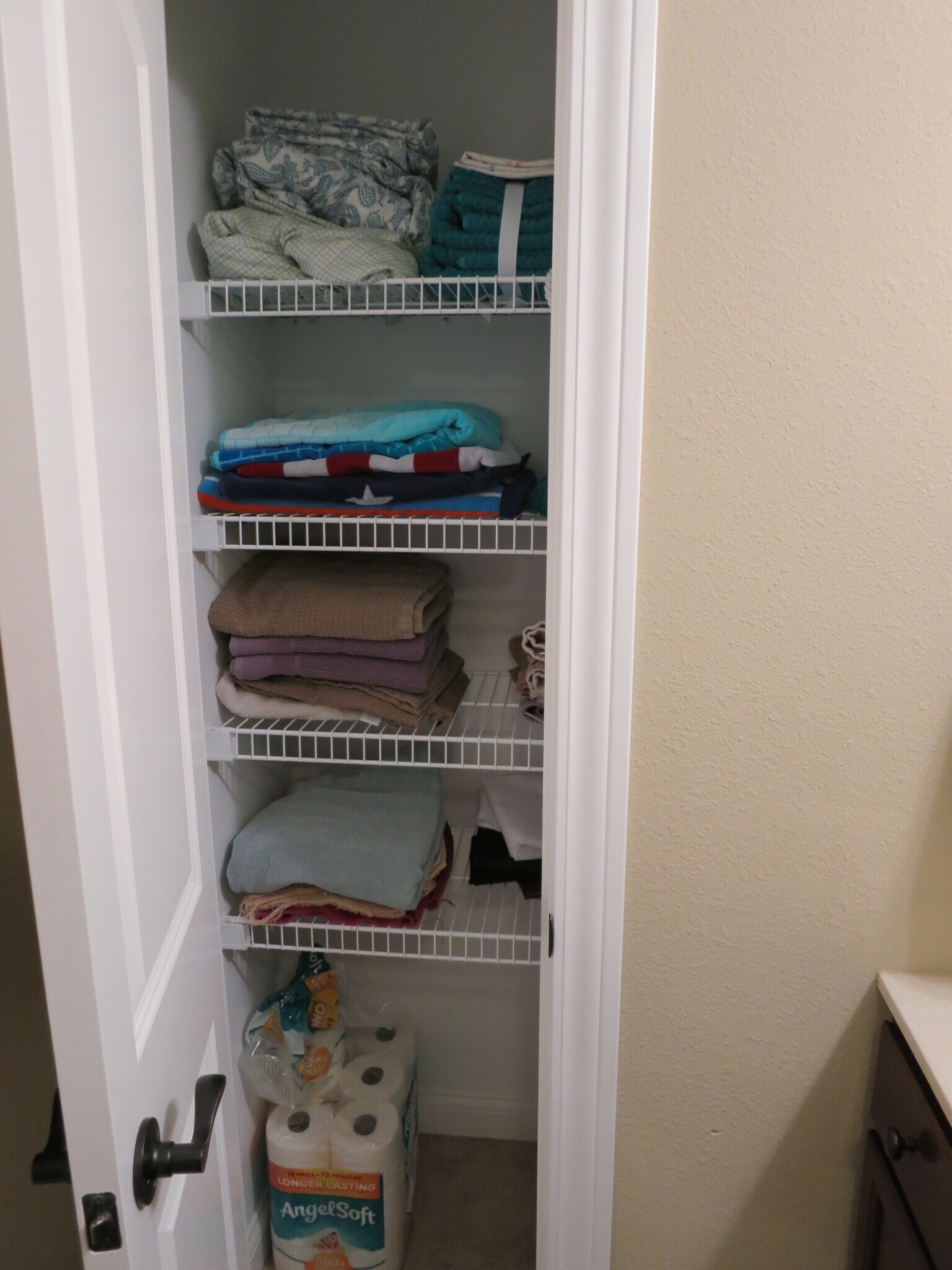 Upstairs linen closet - 1906 English Oak