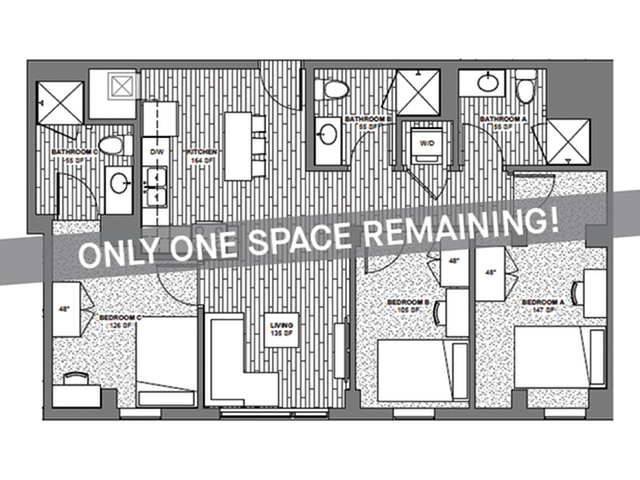 3x3 A - Only One Space Remaining! - Student | Rise at State College