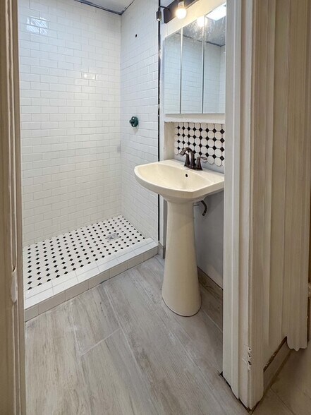 Bathroom sink and shower, shower doors to come - 511 Spottswood St