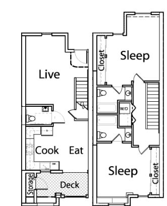 2BR/2.5BA - Temescal Place