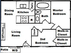 2BR/1BA - The Enclave