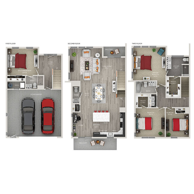 Floorplan - The Red Corner Townhomes