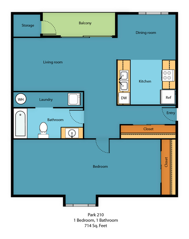 Floorplan - Park 210 Apartment Homes