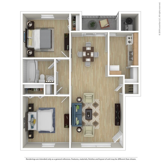 Floorplan - Berkshire and Barter Court Apartments