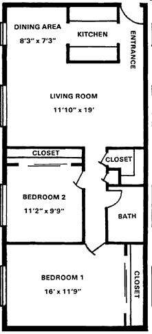 2BR/1BA - Hanover Manor Apartments