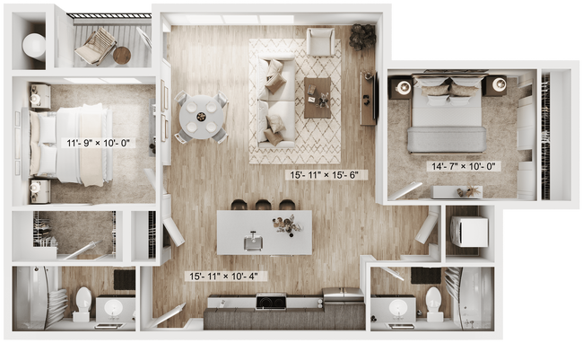 B7_2x2_975sqft - Claro at High Point