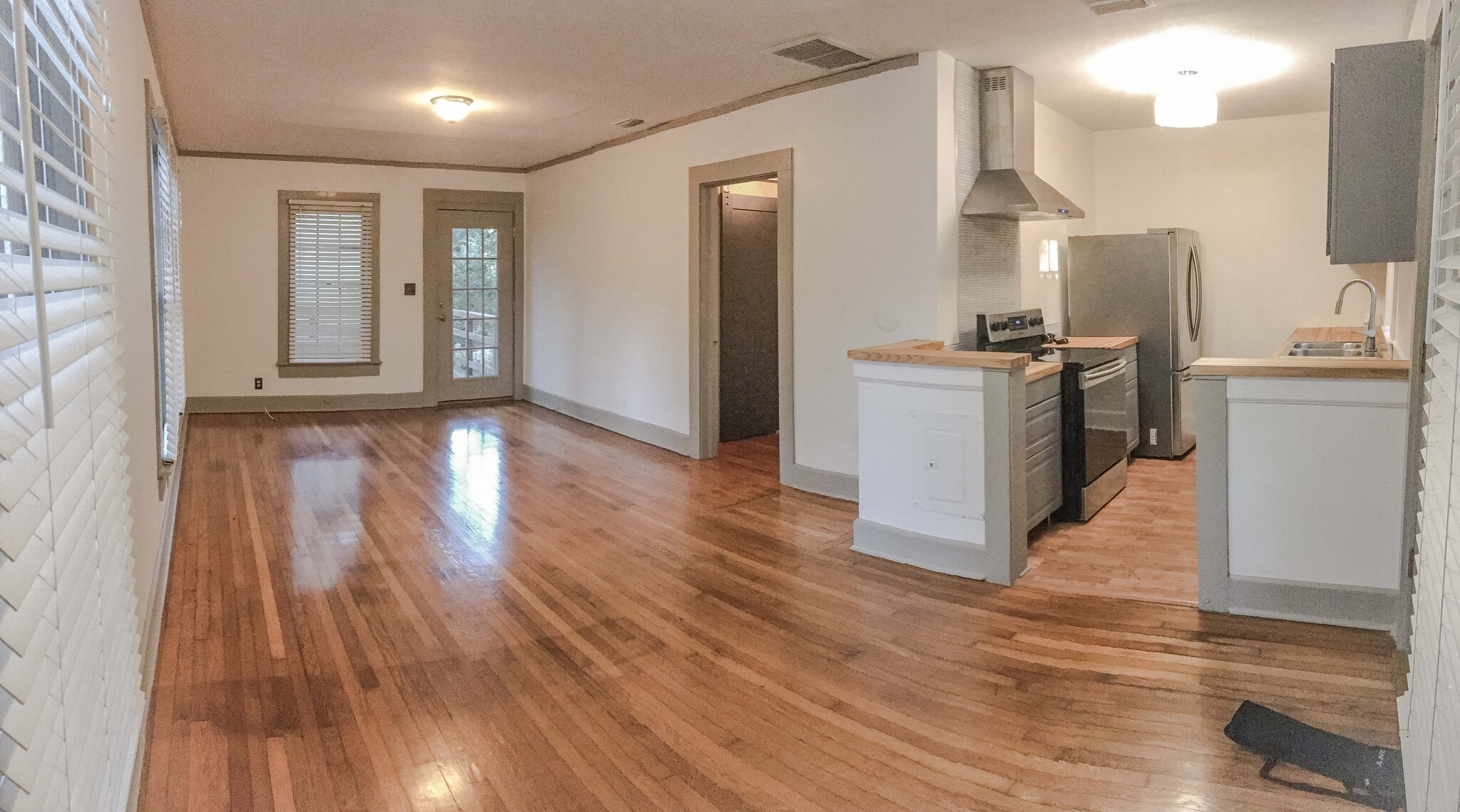 Open concept with living room,dining room and kitchen connected. - 527 McDaniel St