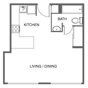 Studio - Clay Park Tower Apartments