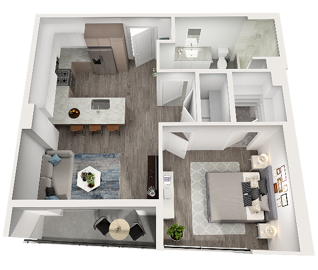 B1 Avery 645 sq ft 1-1 - Aspire Post Oak