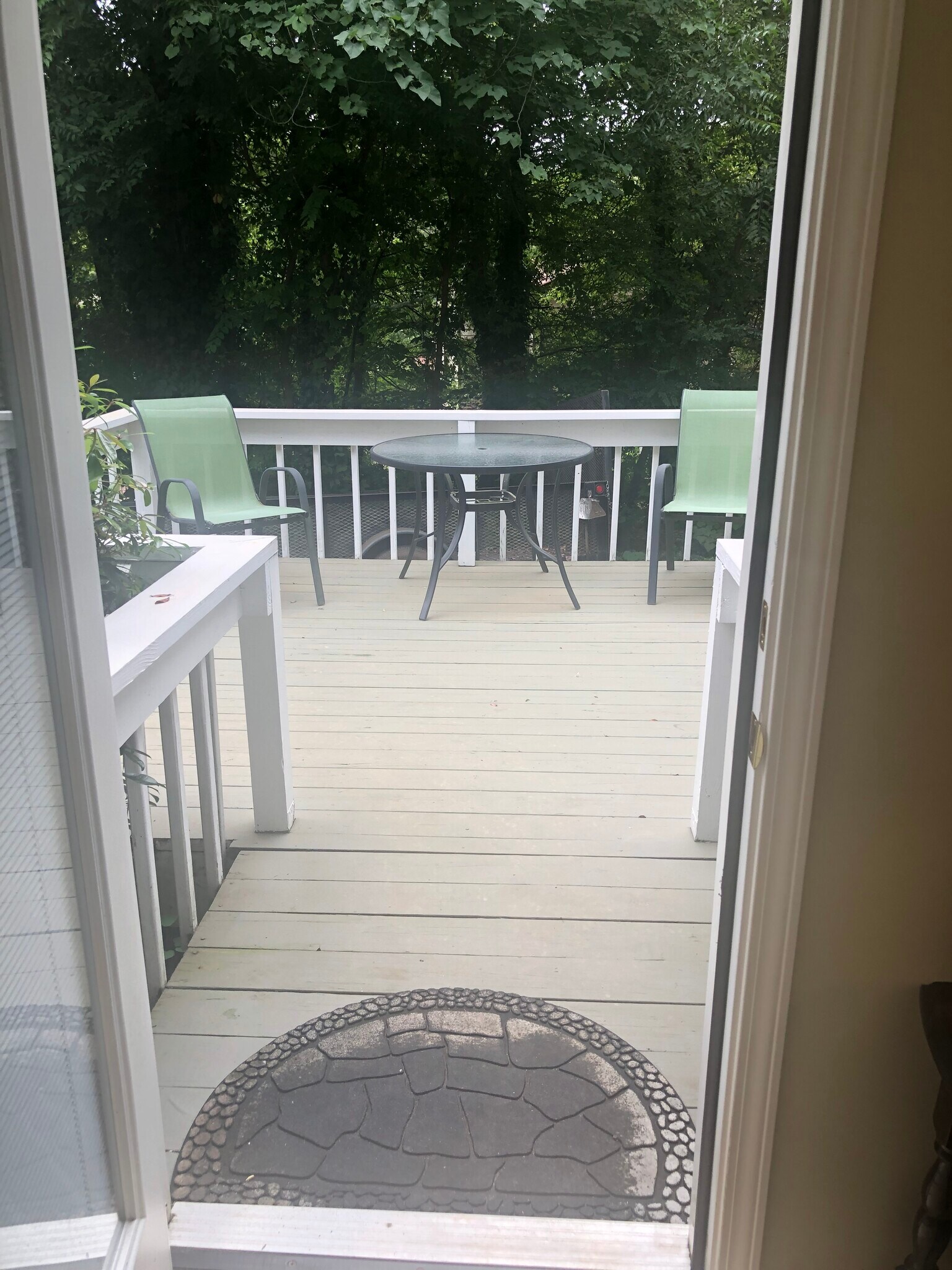 Outside deck with patio set and grill..very private - 1493 Scarlet Ct NE